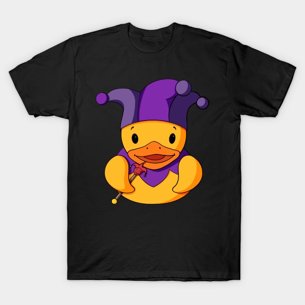 Court Jester Rubber Duck T-Shirt by Alisha Ober Designs